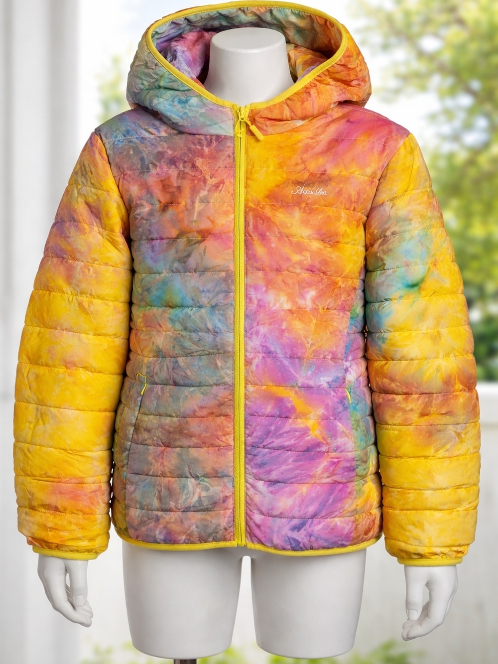 Alexa Rae Tie Dye Puffer Jacket Girls 18 NWT